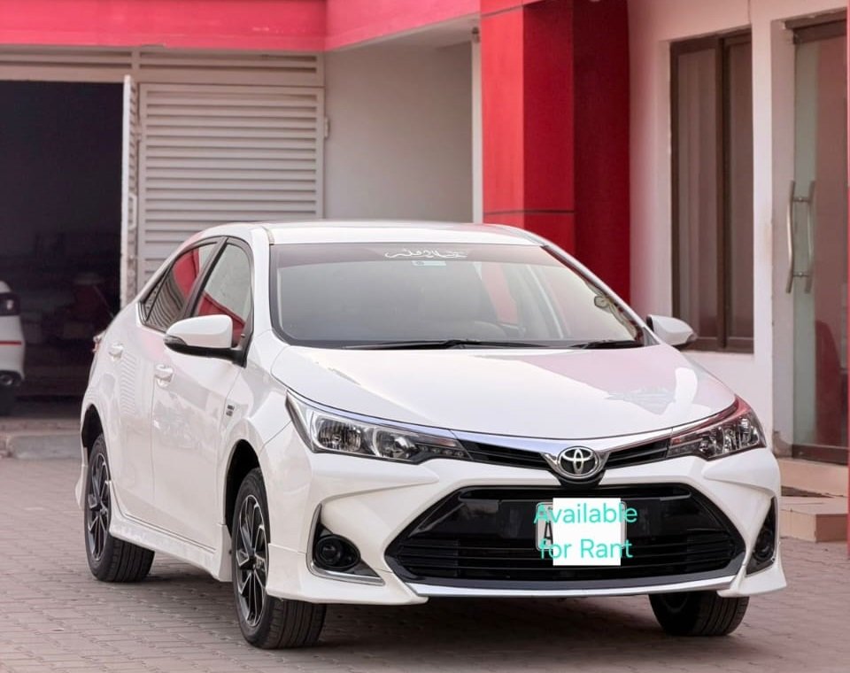 Toyota Corolla Altis 1.6 standard sedan for rent in Islamabad with driver